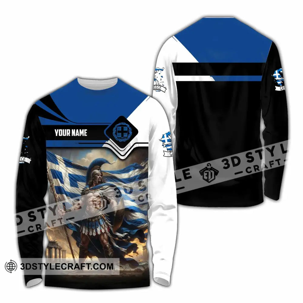 Unisex Shirt - Custom Greece Shirt Long Sleeve Shirt / S T-shirt