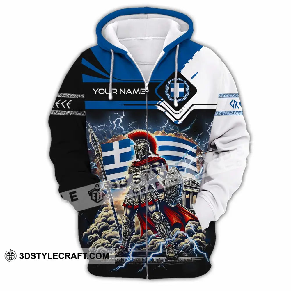 Unisex Shirt - Custom Greece Shirt Zipper Hoodie / S T-shirt