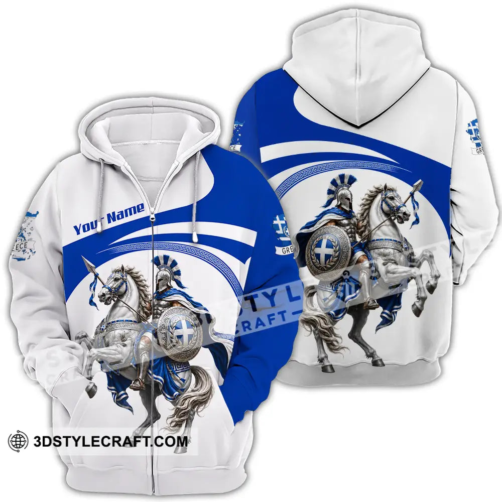 Unisex Shirt - Custom Greece Shirt - Zipper Hoodie / S - T-shirt