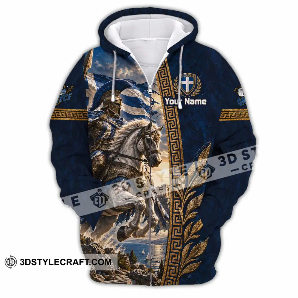 Unisex Shirt - Custom Greece Shirt - Zipper Hoodie / S - T-shirt