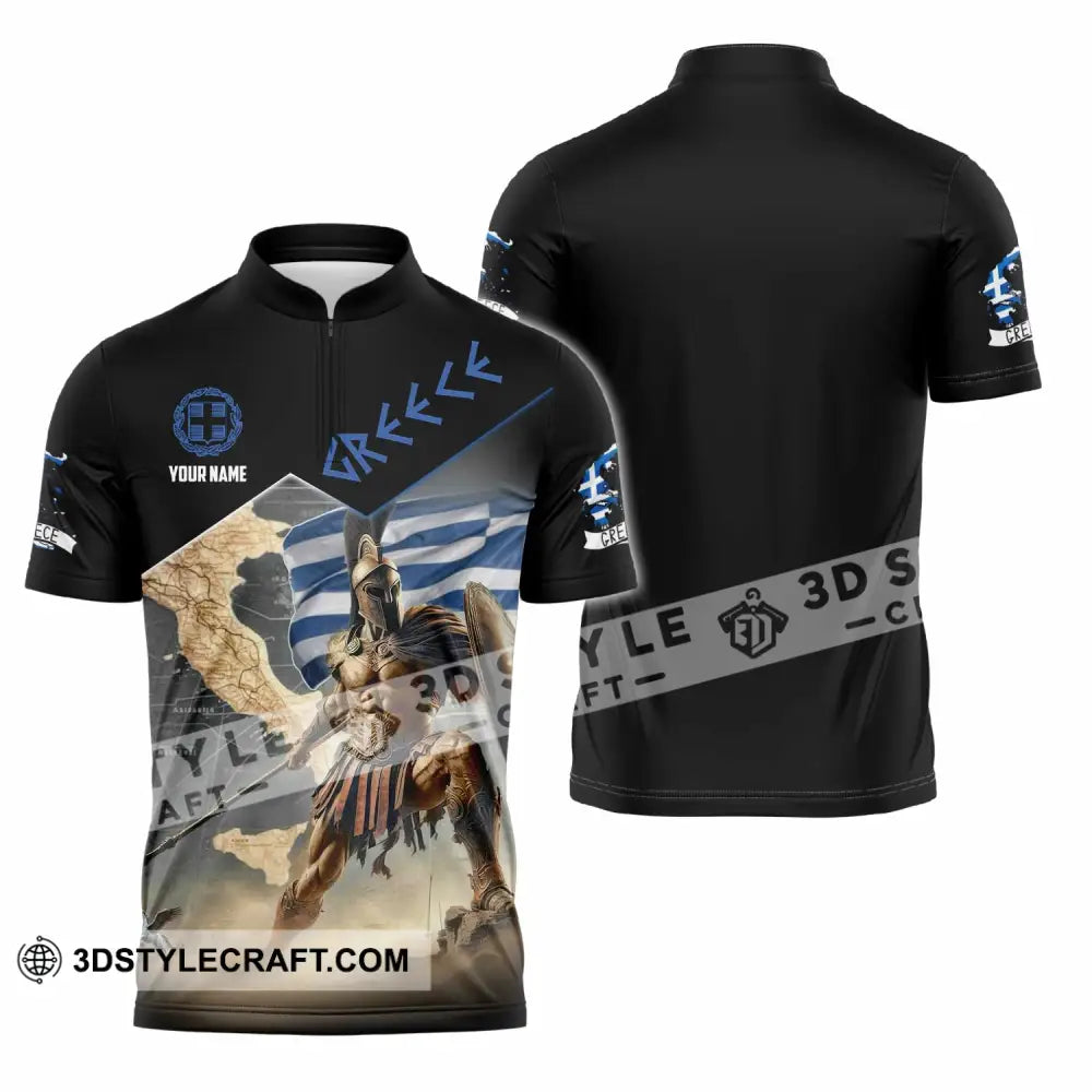 Unisex Shirt - Custom Greece Shirt Zipper Polo Shirt / S T-shirt