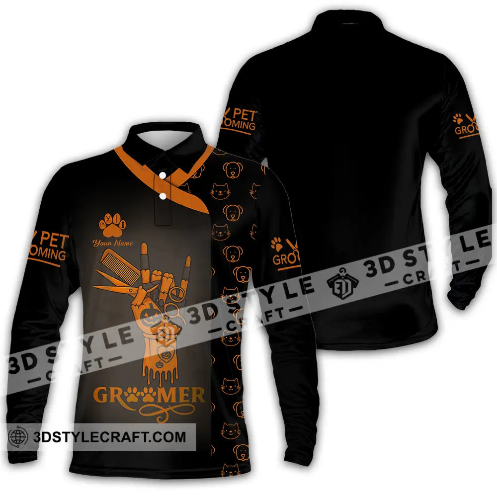 Unisex Shirt Custom Groomer Shirt Long Sleeve Polo / S T shirt