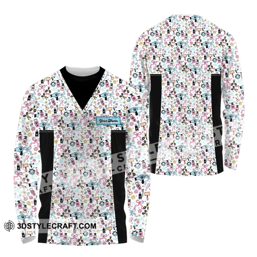 Unisex Shirt Custom Groomer Shirt Long Sleeve Shirt / S T shirt