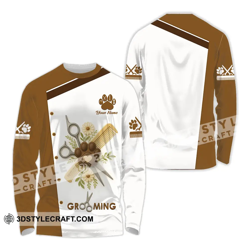Unisex Shirt - Custom Grooming Shirt Long Sleeve Shirt / S T-shirt