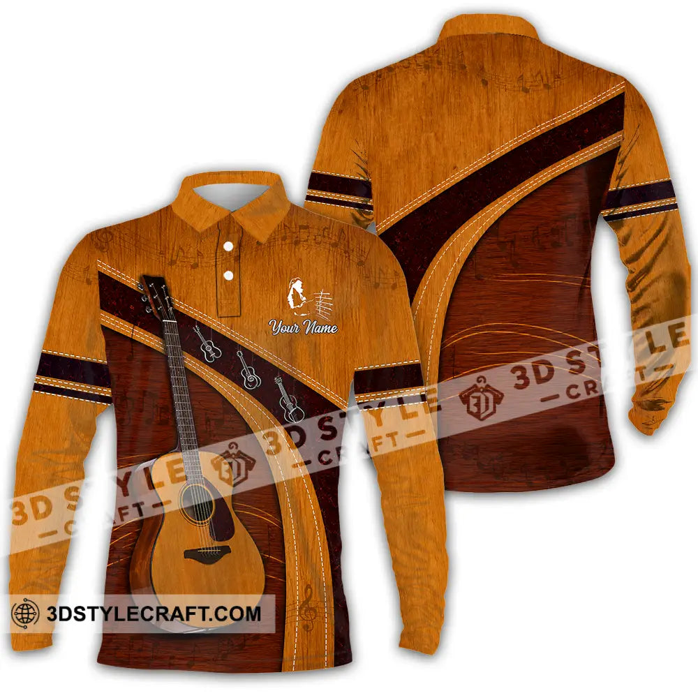 Unisex Shirt - Custom Guitar Shirt - Long Sleeve Polo / S - T-shirt