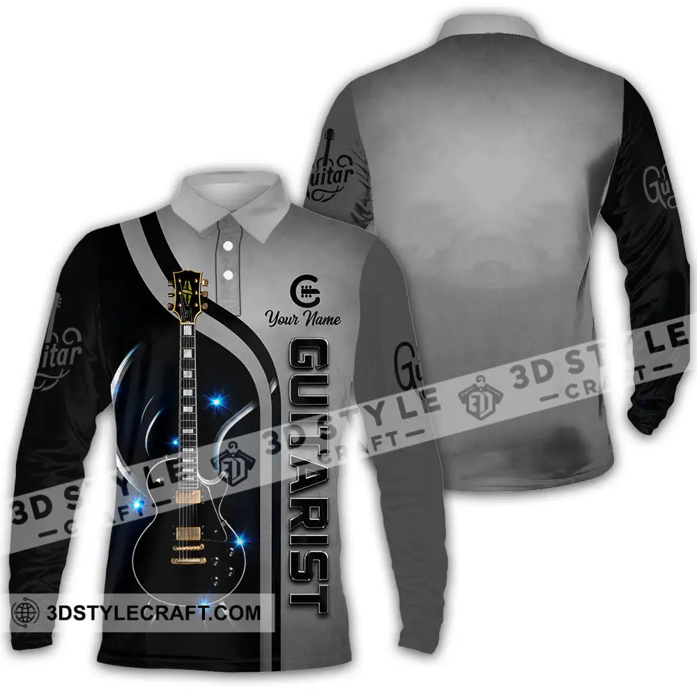 Unisex Shirt - Custom Guitarist Shirt - Long Sleeve Polo / S - T-shirt
