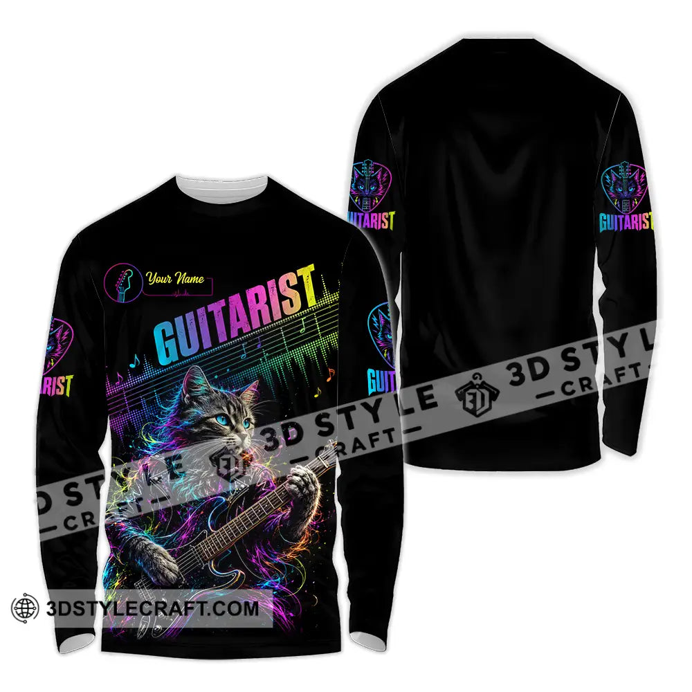Unisex Shirt - Custom Guitarist Shirt - Long Sleeve Shirt / S - T-shirt