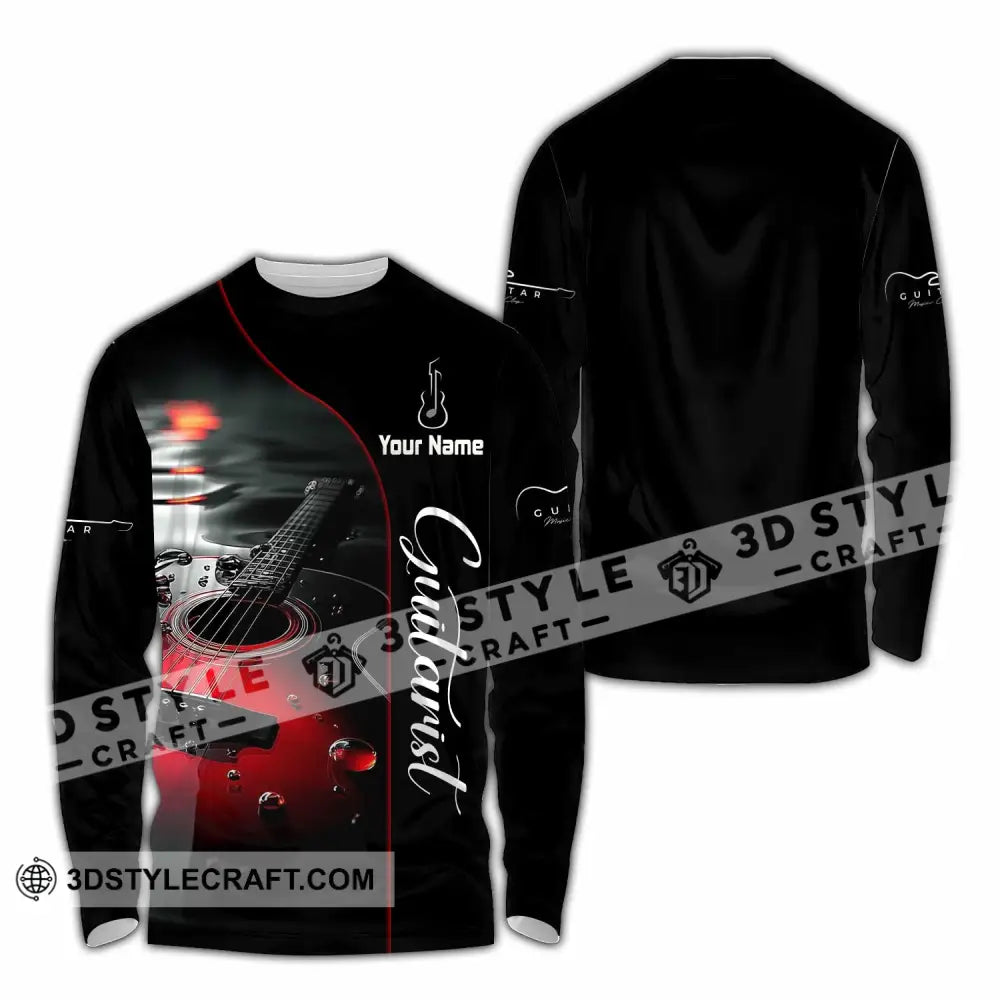Unisex Shirt - Custom Guitarist Shirt - Long Sleeve Shirt / S - T-shirt