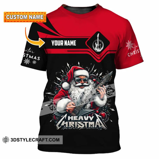 Unisex Shirt - Custom Guitarist Santa Shirt T-shirt