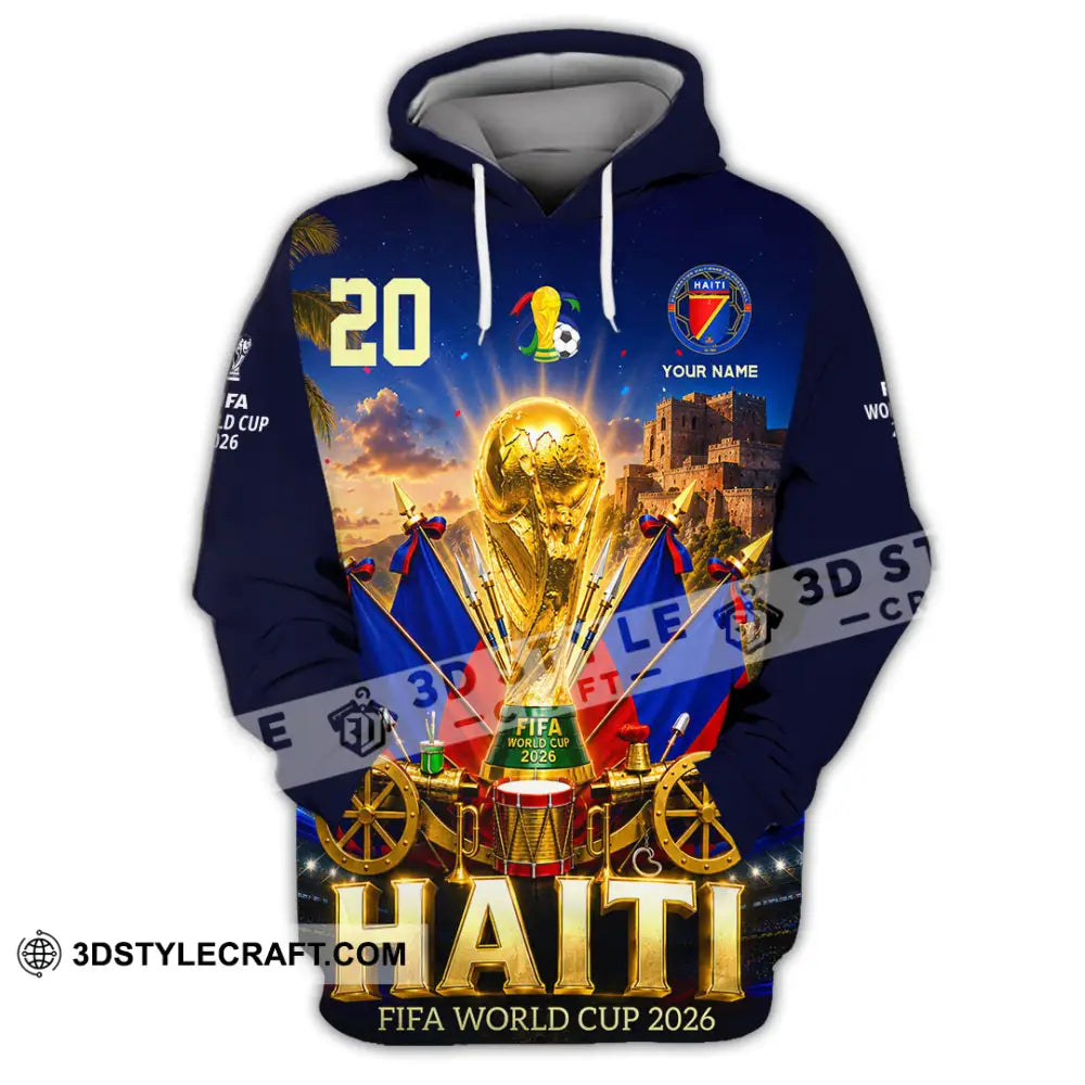 Unisex Shirt - Custom Haiti World Cup 2026 Shirt - Hoodie / S - T-shirt