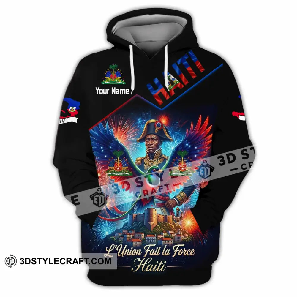 Unisex Shirt - Custom Haiti L’Union Fait La Force Shirt - Hoodie / S - T-shirt