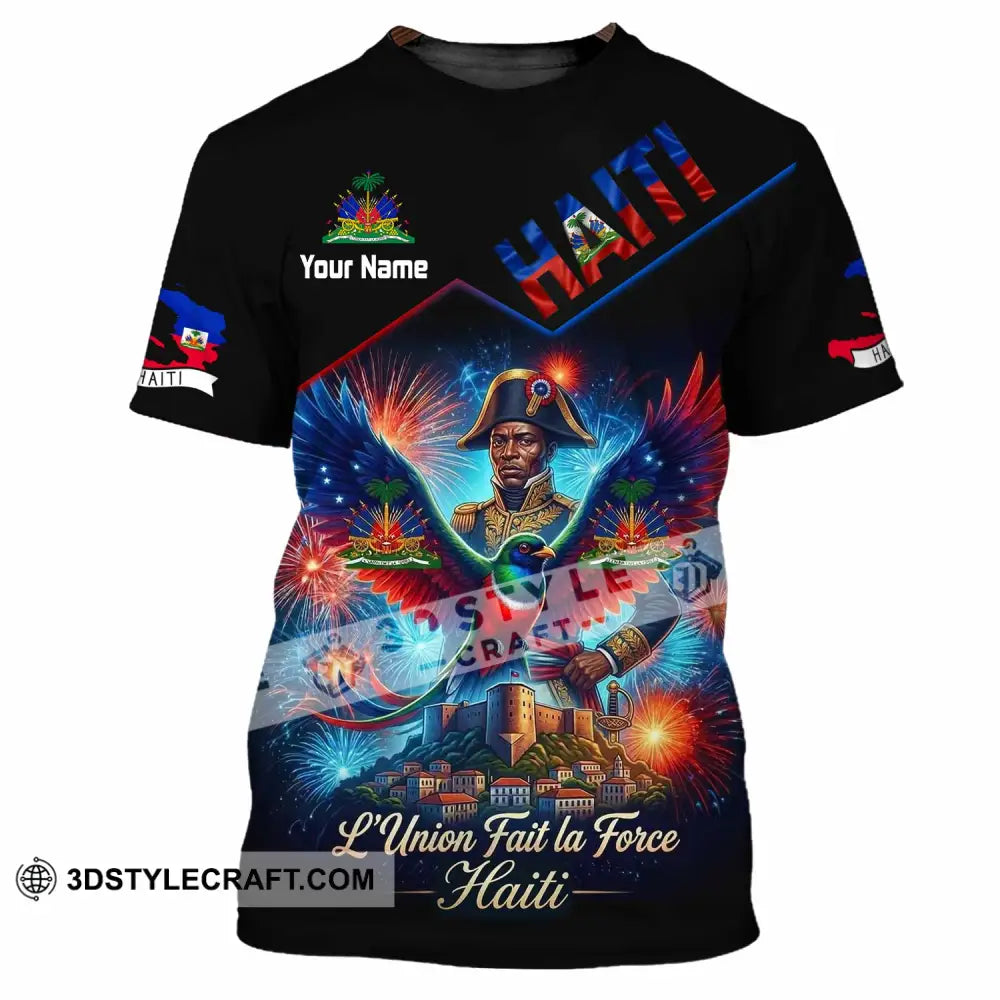 Unisex Shirt - Custom Haiti L’Union Fait La Force Shirt - T-Shirt / S - T-shirt