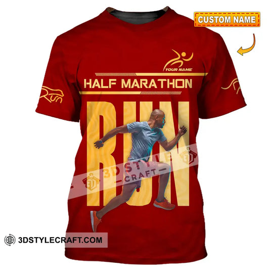 Unisex Shirt - Custom Half Marathon Run 3D Shirt style option 1