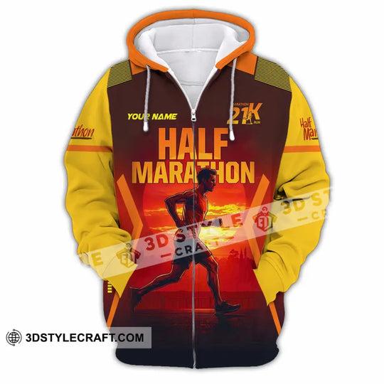 Unisex Shirt - Custom Half Marathon Run 3D Shirt style option 3