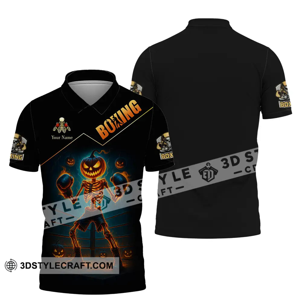 Unisex Shirt - Custom Halloween Boxing Lover Sport Shirt Polo Shirt / S T-shirt