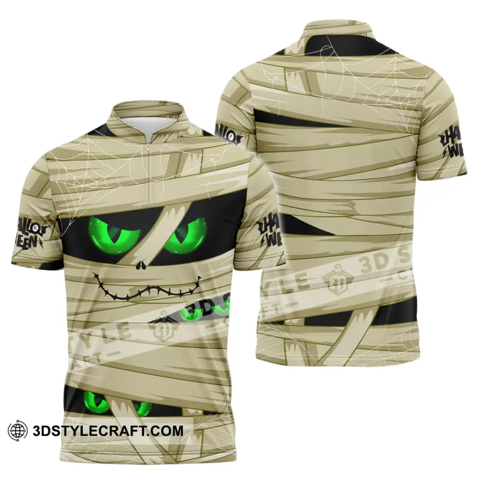 Unisex Shirt Custom Halloween Design Shirt Zipper Polo Shirt / S T shirt