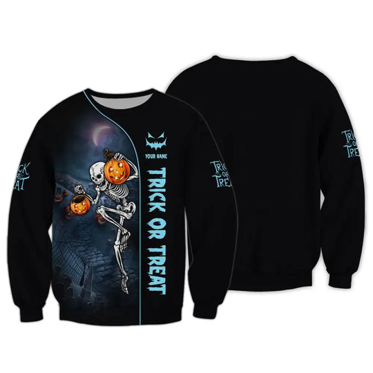 Unisex Shirt, Custom Halloween T-Shirt, Trick or Treat, Shirt For Halloween style option 3