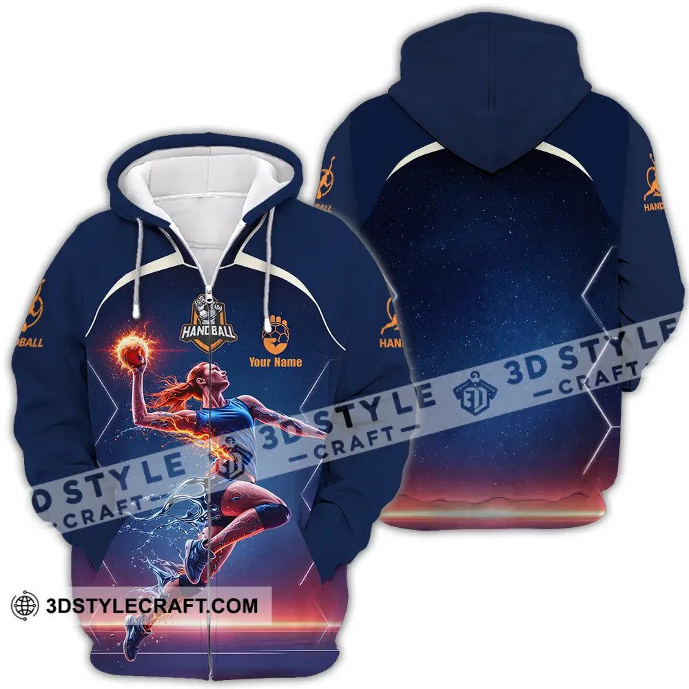 Unisex Shirt - Custom Handball 3D Shirt - Zipper Hoodie / S - T-shirt