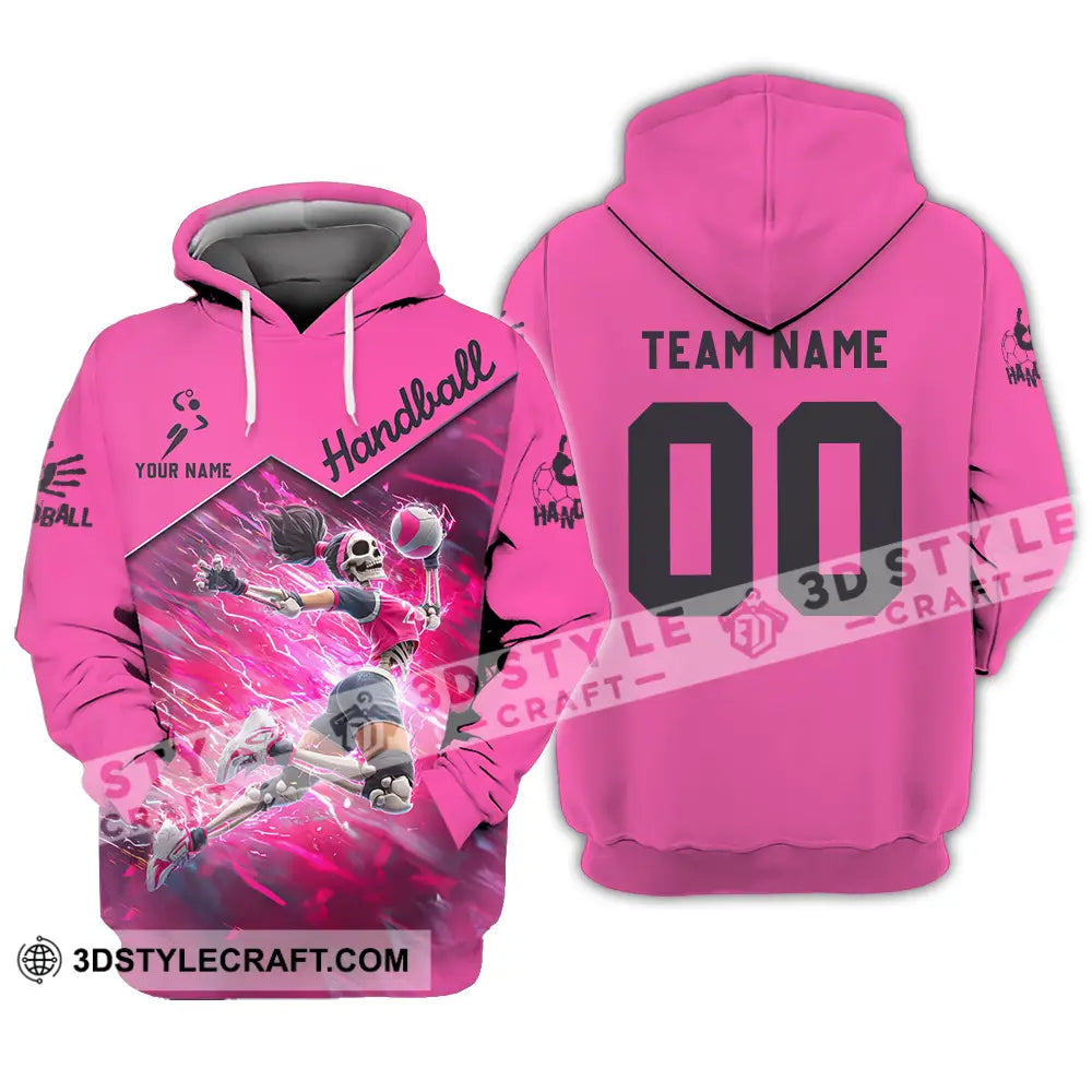 Unisex Shirt - Custom Handball Pink Shirt Hoodie / S T-shirt