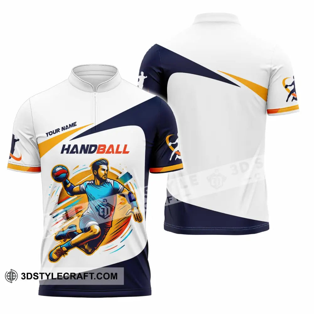 Unisex Shirt - Custom Handball Shirt Zipper Polo Shirt / S T-shirt