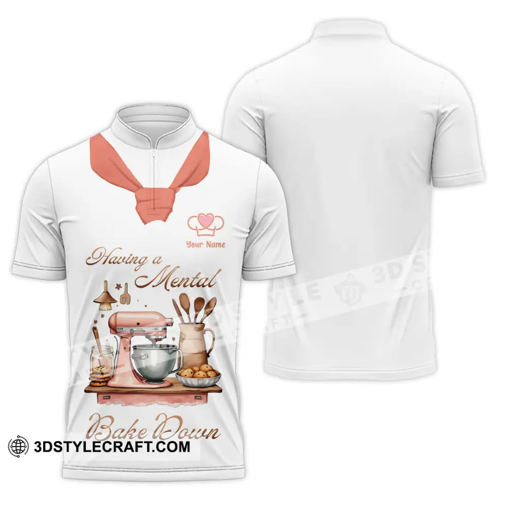 Unisex Shirt - Custom Having A Metal Baker Shirt Zipper Polo Shirt / S T-shirt