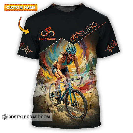 Unisex Shirt - Custom Heartbeat Cycling Lover Shirt style option 1