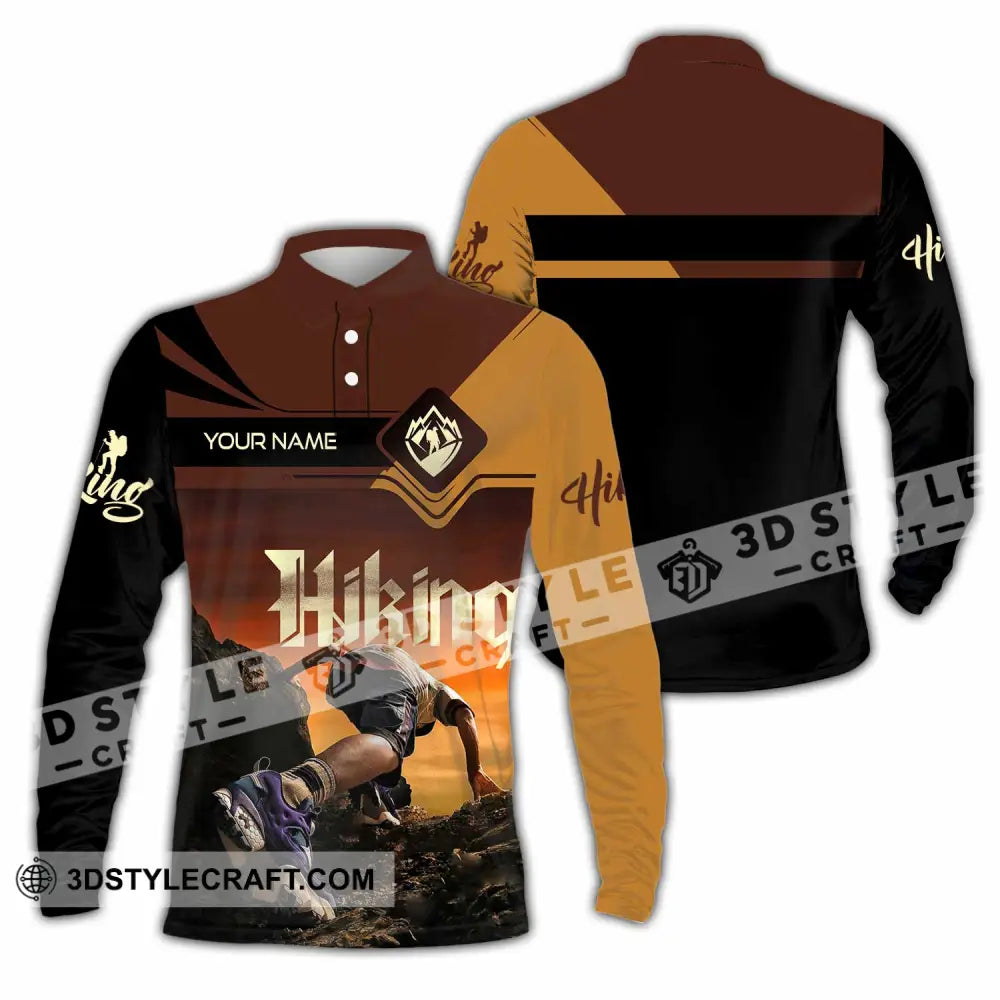 Unisex Shirt Custom Hiking Lover Shirt Long Sleeve Polo / S T shirt