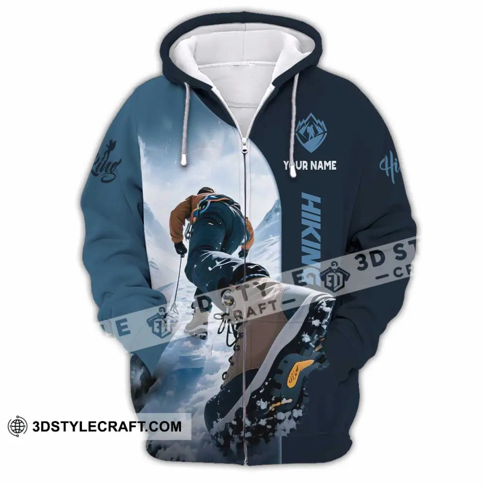 Unisex Shirt Custom Hiking Lover Shirt Zipper Hoodie / S T shirt