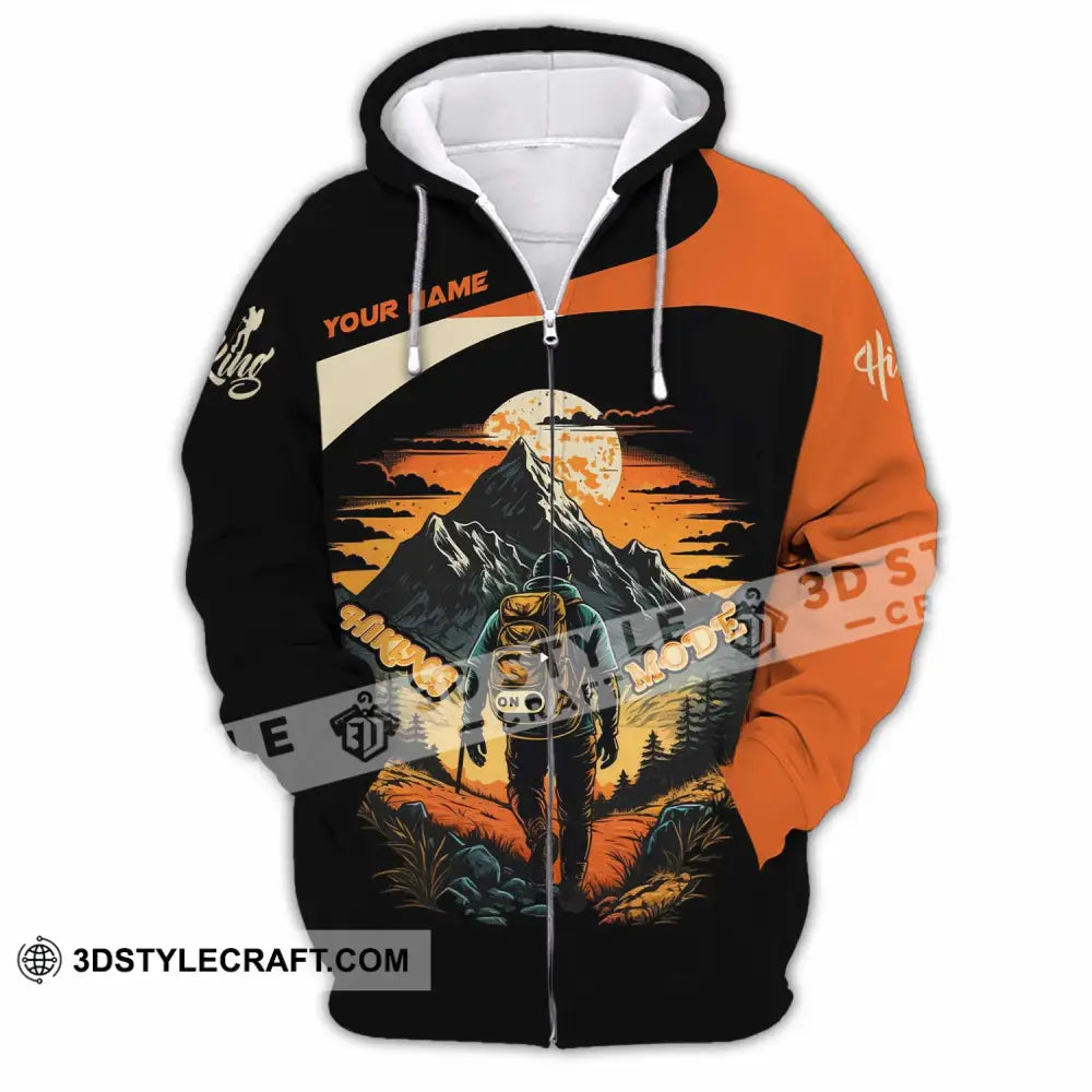 Unisex Shirt Custom Hiking Shirt Zipper Hoodie / S T shirt