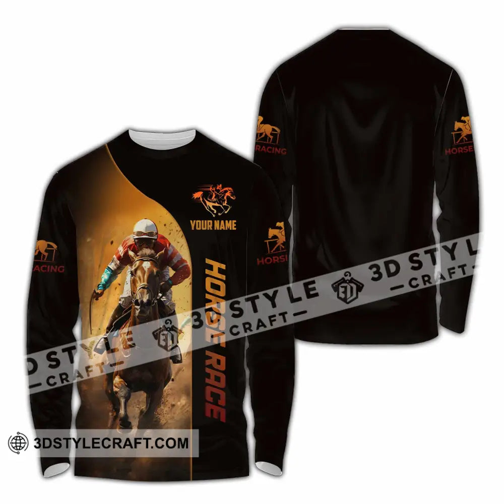 Unisex Shirt Custom Horse Race Shirt Long Sleeve Shirt / S T shirt
