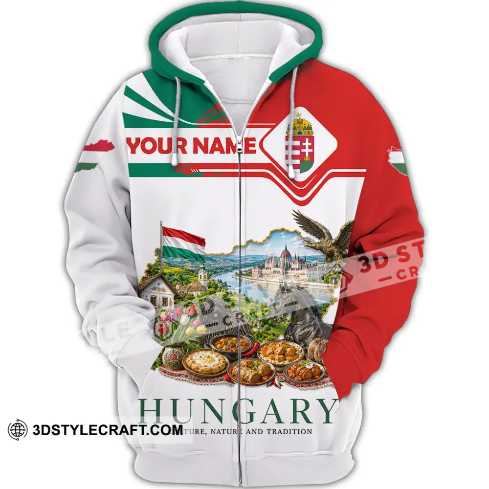 Unisex Shirt - Custom Hungary Shirt - Zipper Hoodie / S - T-shirt