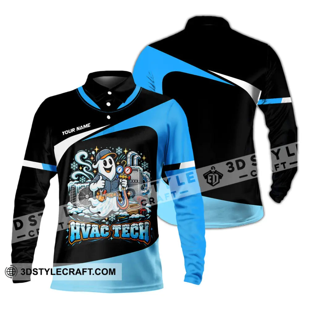 Unisex Shirt - Custom HVAC Tech Shirt - Long Sleeve Polo / S - T-shirt