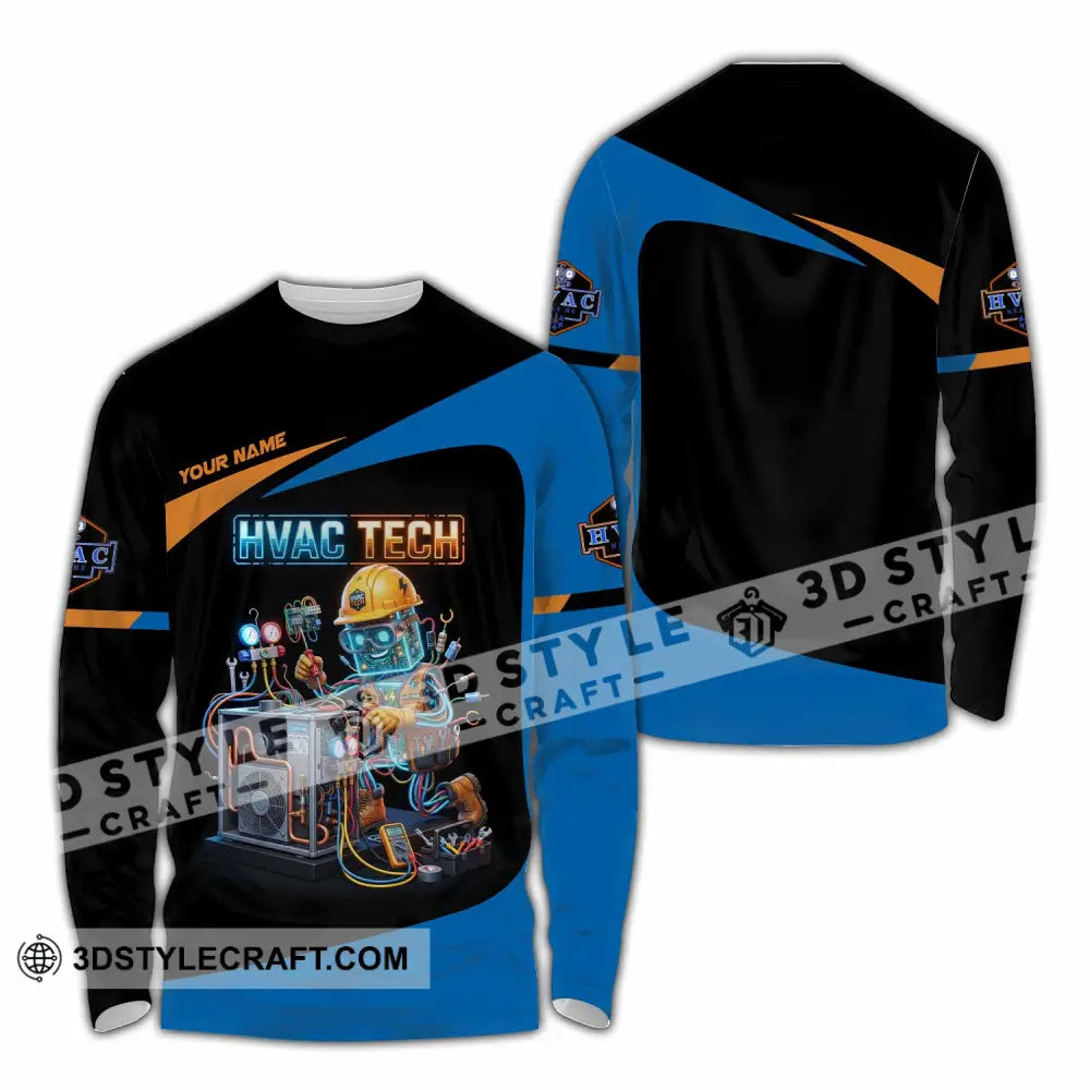 Unisex Shirt - Custom HVAC Tech Shirt - Long Sleeve Shirt / S - T-shirt