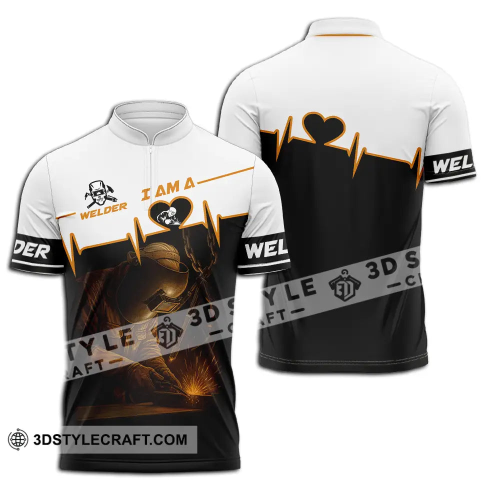 Unisex Shirt Custom I Am Welder Shirt Zipper Polo Shirt / S T shirt