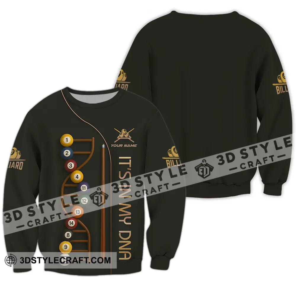 Unisex Shirt - Custom In My DNA Billiard Shirt Long Sleeve / S T-shirt