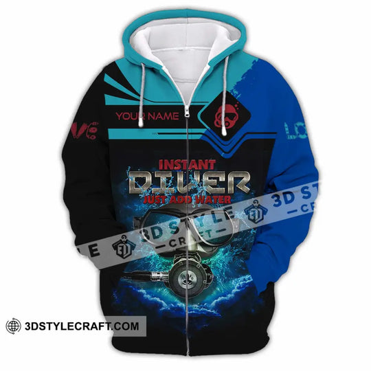 Unisex Shirt - Custom Instant Diver Just Add Water Scuba Diving Diver Shirt style option 3