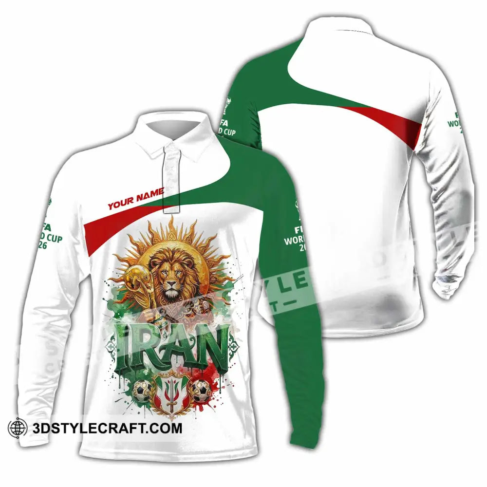 Unisex Shirt - Custom Iran World Cup 2026 3D Shirt - Long Sleeve Polo / S - T-shirt
