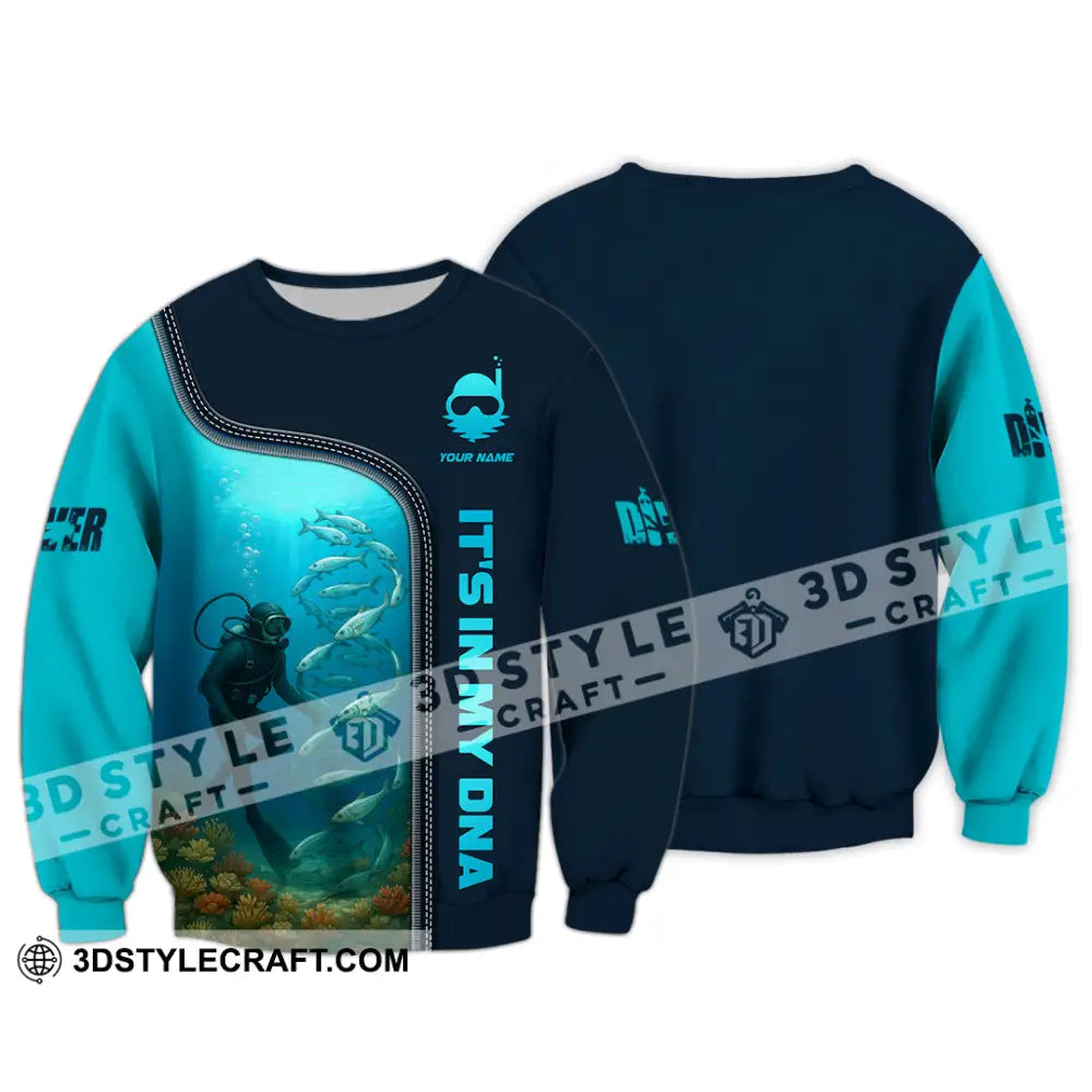 Unisex Shirt - Custom It Is In My DNA Shirt For Diver Long Sleeve / S T-shirt