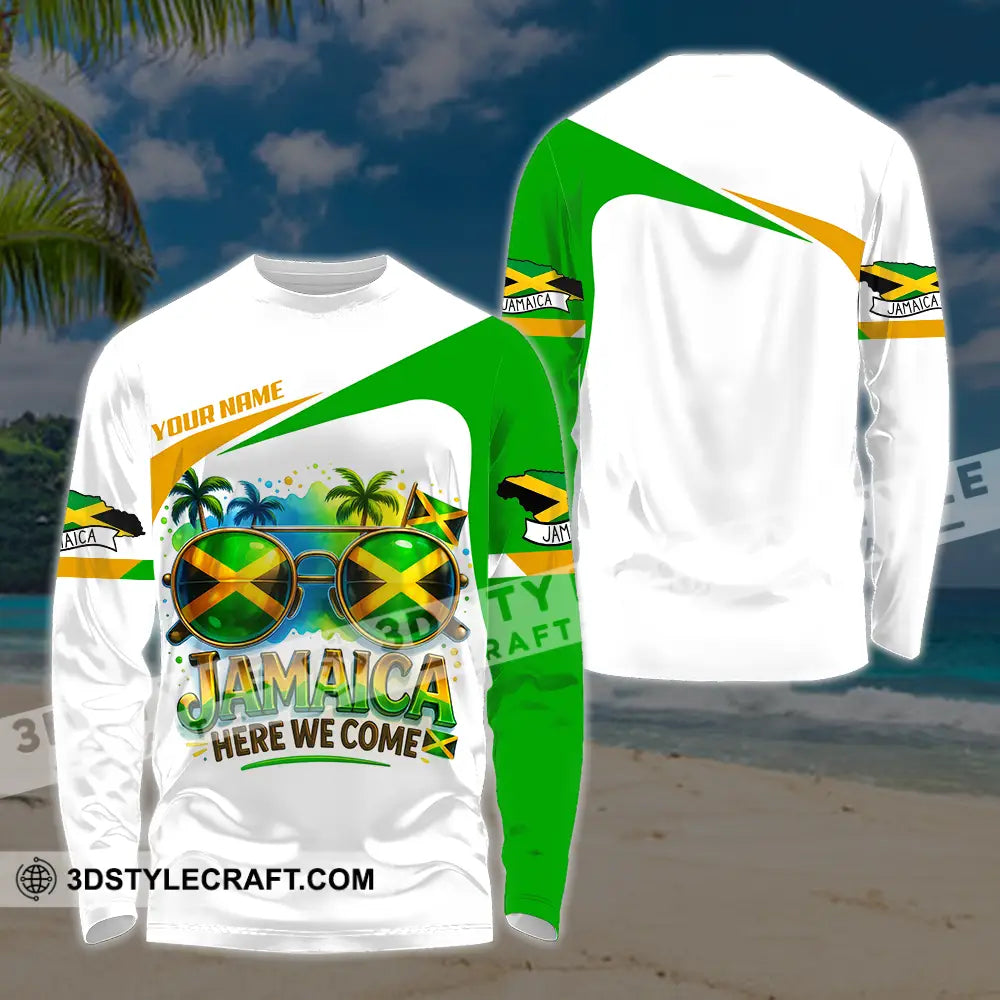 Unisex Shirt - Custom Jamaica Here We Come Shirt Long Sleeve Shirt / S T-shirt