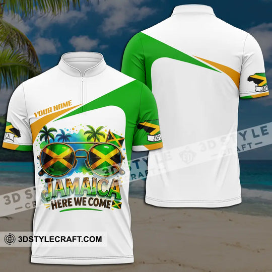 Unisex Shirt - Custom Jamaica Here We Come Shirt style option 2