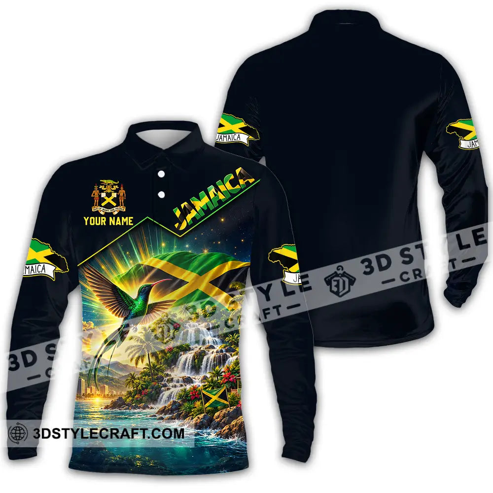 Unisex Shirt - Custom Jamaica Shirt - Long Sleeve Polo / S - T-shirt