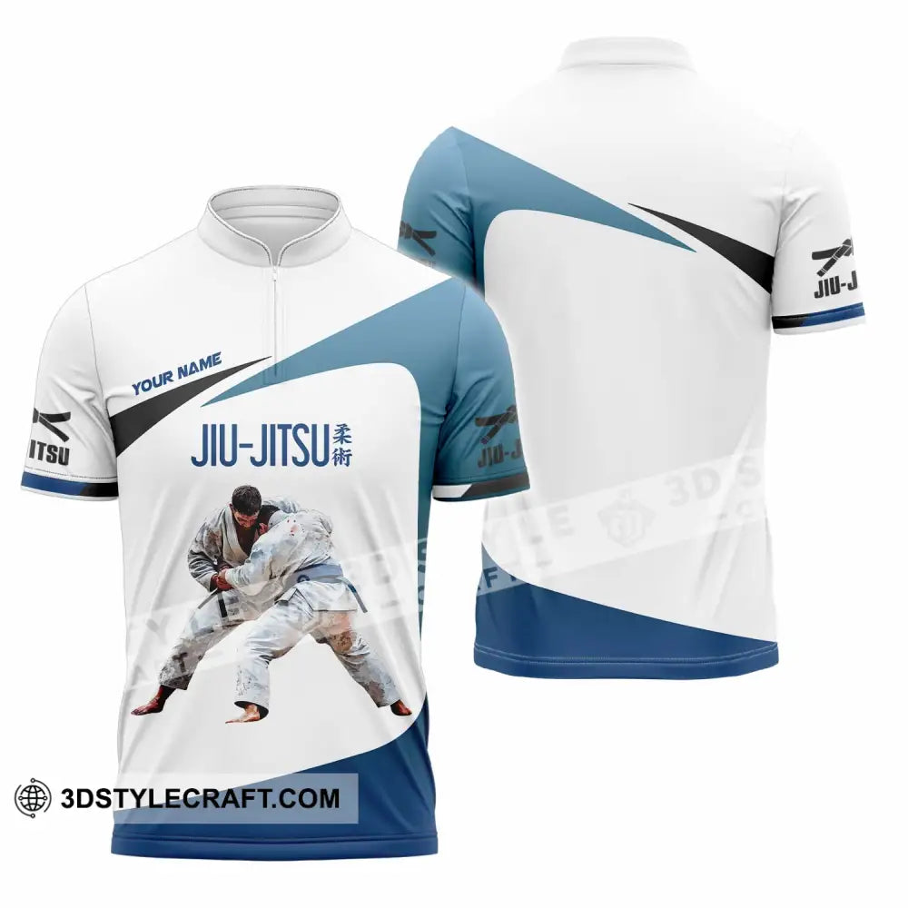 Unisex Shirt - Custom Jiu Jitsu 3D Shirt Zipper Polo Shirt / S T-shirt