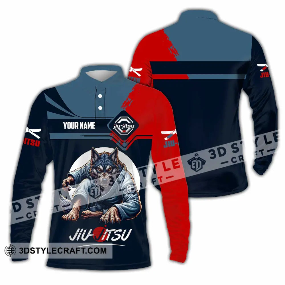 Unisex Shirt - Custom Jiu Jitsu Shirt Long Sleeve Polo / S T-shirt
