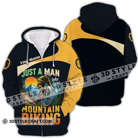 Unisex Shirt - Custom Just A Man Mountain Biking Shirt style option 4