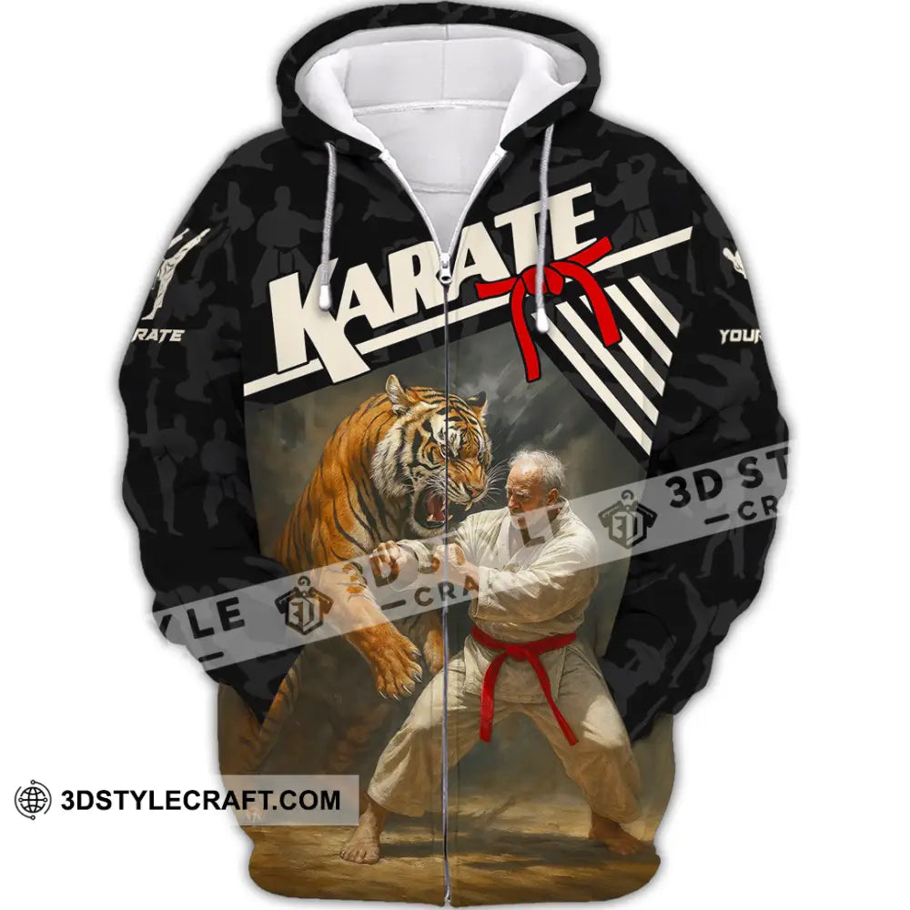Unisex Shirt - Custom Karate Sport Shirt Zipper Hoodie / S T-shirt