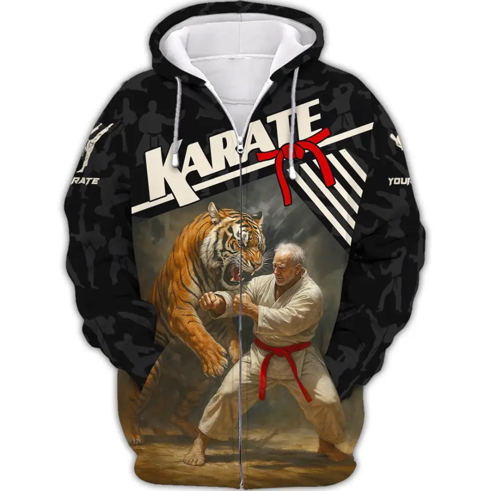 Unisex Shirt - Custom Karate Sport Shirt Zipper Hoodie / S T-shirt