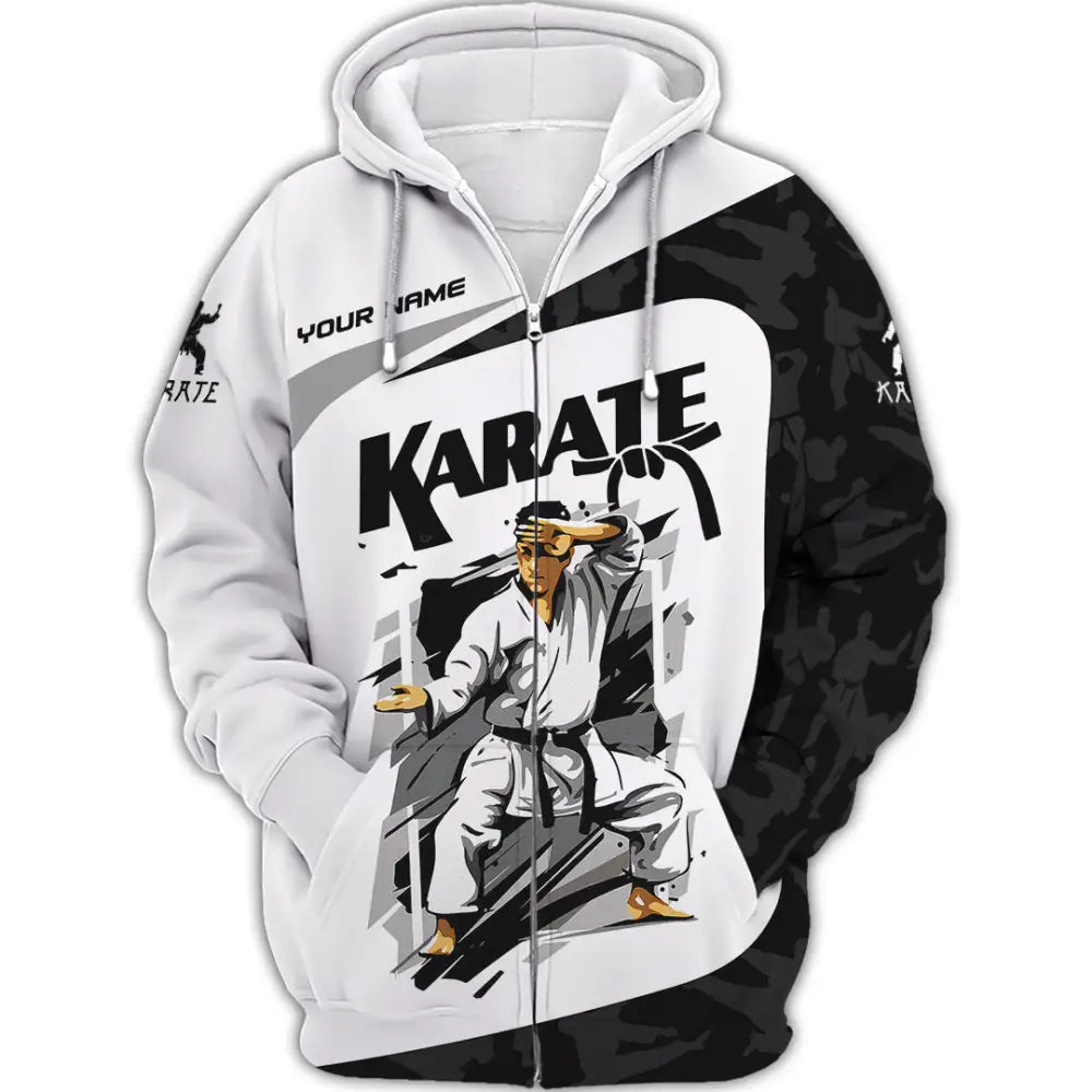 Unisex Shirt - Custom Karate Sport Shirt Zipper Hoodie / S T-shirt