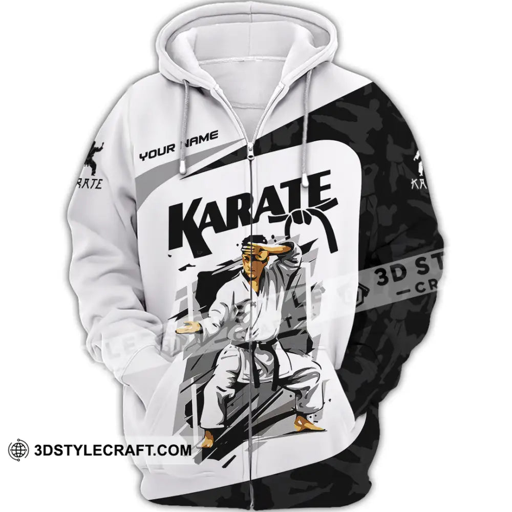 Unisex Shirt - Custom Karate Sport Shirt Zipper Hoodie / S T-shirt