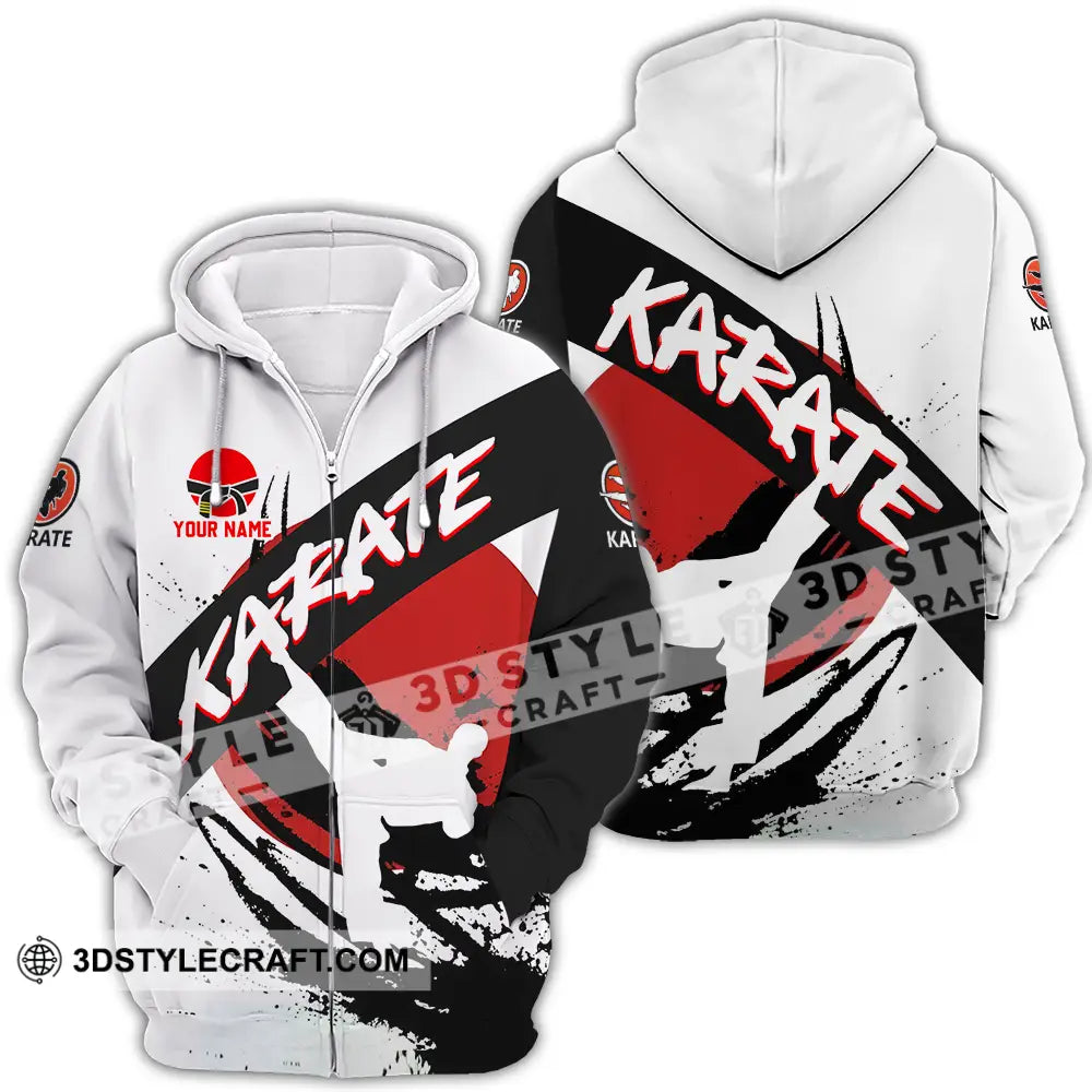 Unisex Shirt - Custom Karate Sport Shirt Zipper Hoodie / S T-shirt