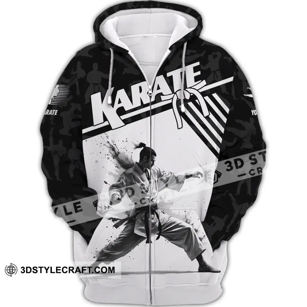 Unisex Shirt - Custom Karate Shirt Zipper Hoodie / S T-shirt